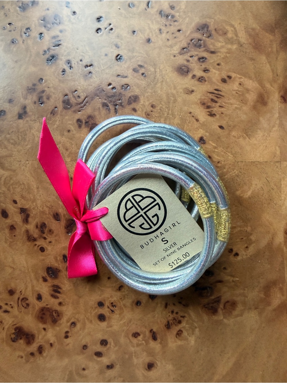 BuddhaGirl Silver Bangle Set